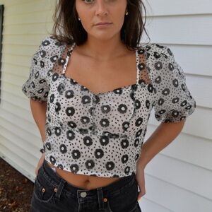 Sans Souci Crop Top sweetheart neckline size M
